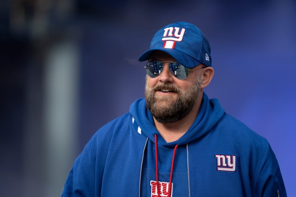 New York Giants head coach Brian Daboll stares.