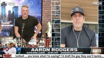 Aaron Rodgers speaks with Pat McAfee.