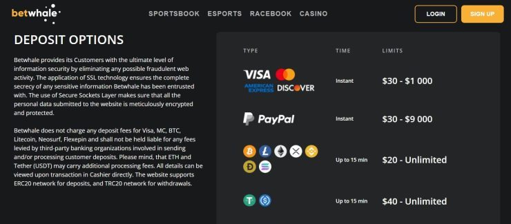 betwhale banking