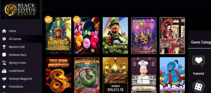 new online casinos black lotus slots