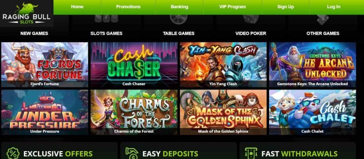 online casinos raging bull slots