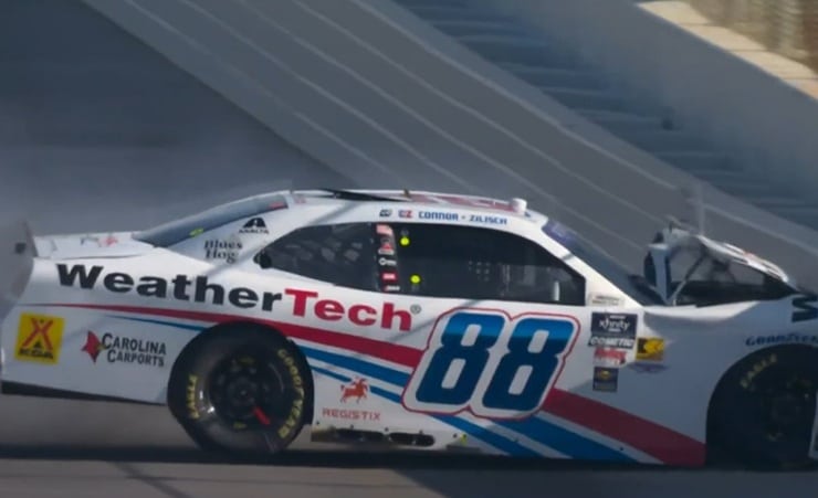xfinity connor zilisch crashing nto wall dega