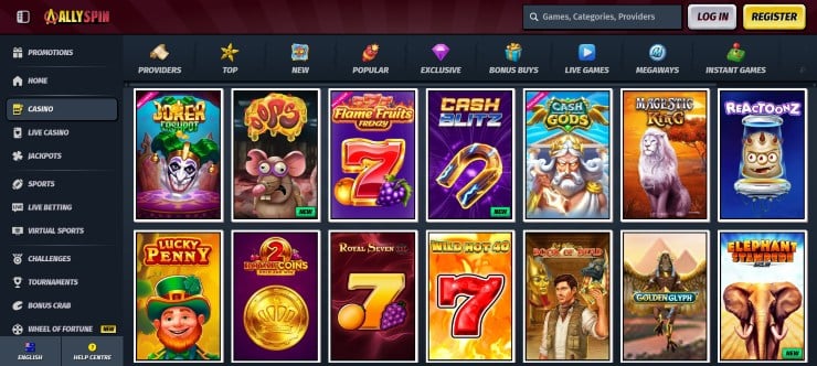 Allyspin - one of the best free spins no deposit casino sites for Canadian players