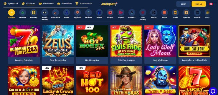 new online casinos canada - jackpoty game library