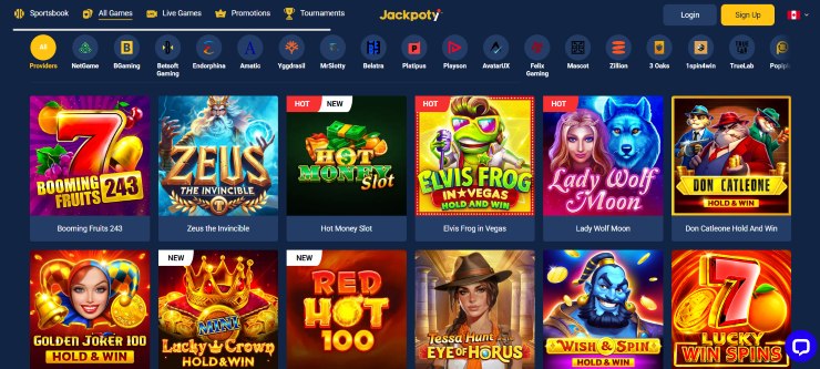 Jackpoty - the best free spins no deposit casino in Canada