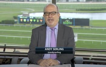 Andy Serling sits at a desk and speaks.