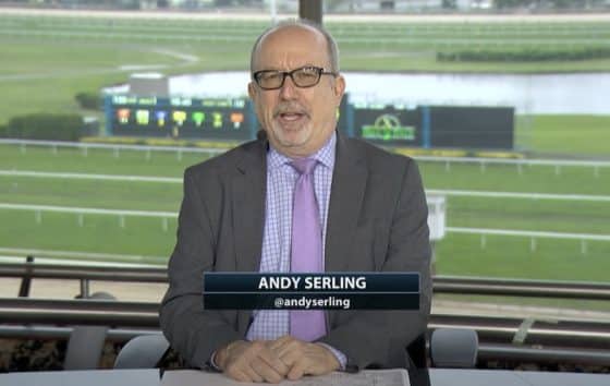 Andy Serling sits at a desk and speaks.