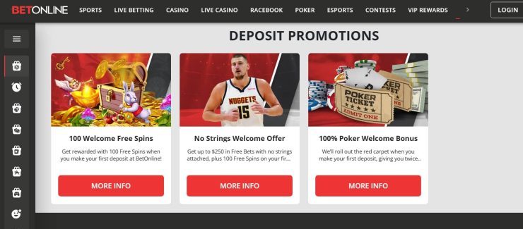 BetOnline welcome promos