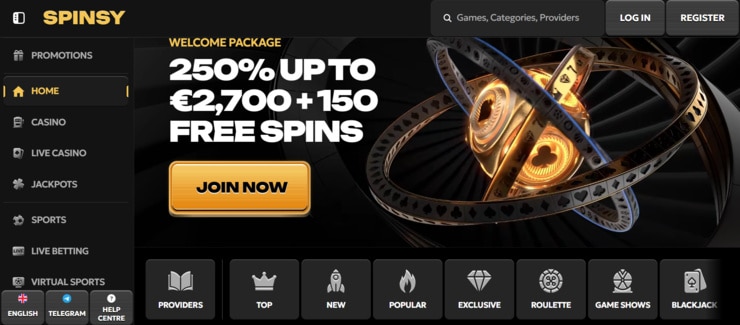 Spinsy - the best online bookmaker in Australia
