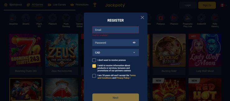 new online casinos canada - jackpoty register