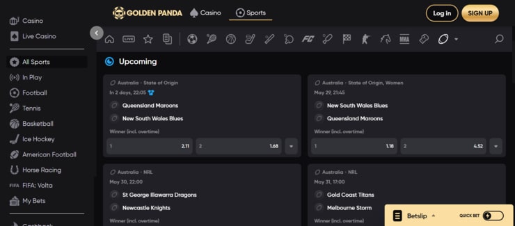 Golden Panda - top rated NZ online sportsbook