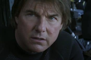 Tom Cruise looks and stares in Mission: Impossible.