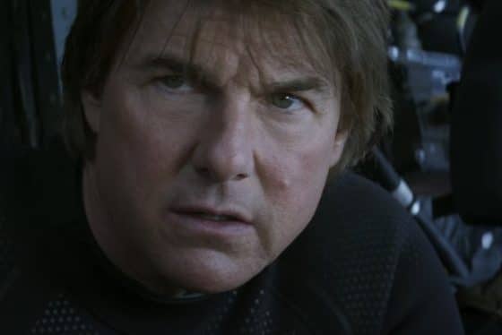 Tom Cruise looks and stares in Mission: Impossible.