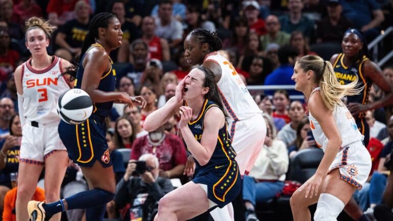 Caitlin Clark Caught in WNBA Scuffle: Eye Poke, Shoves, and Ejections Ignite Fever vs. Sun Tensions