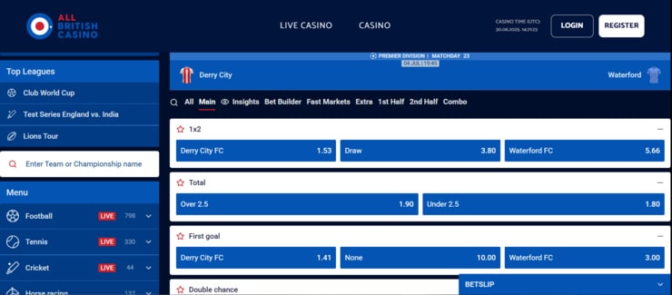 AllBritishSports - one of the most trusted betting sites in Ireland