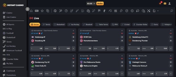 Instant Casino - one of the best betting sites in Australia