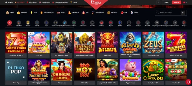 Best Online Casinos Canada Cobra Casino