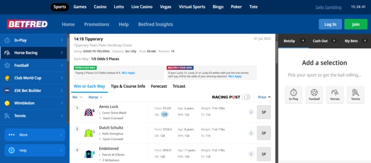 BetFred - overall best betting site in Ireland