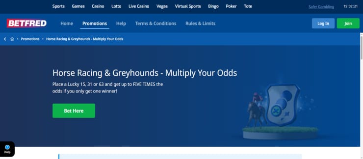 select your welcome bonus at BetFred