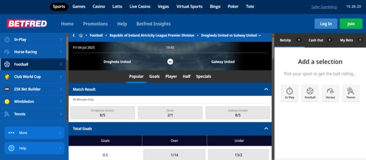 start betting at BetFred