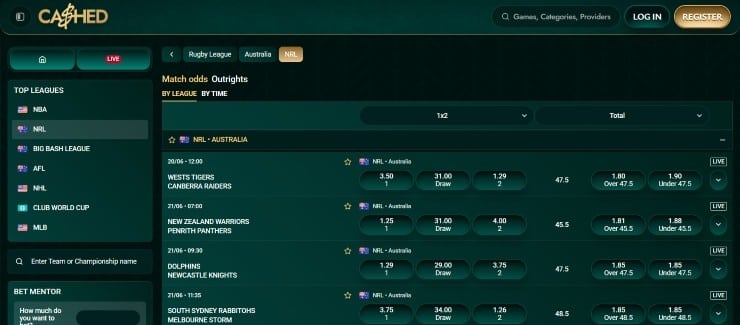 Cashed - one of the most trusted betting sites not on BetStop Australia