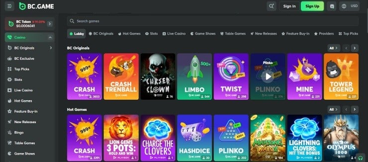 BC.Game - California online casino games