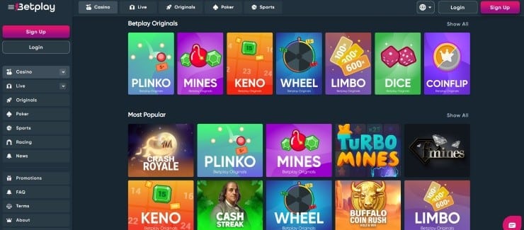 Betplay - top rated VPN friendly online casino