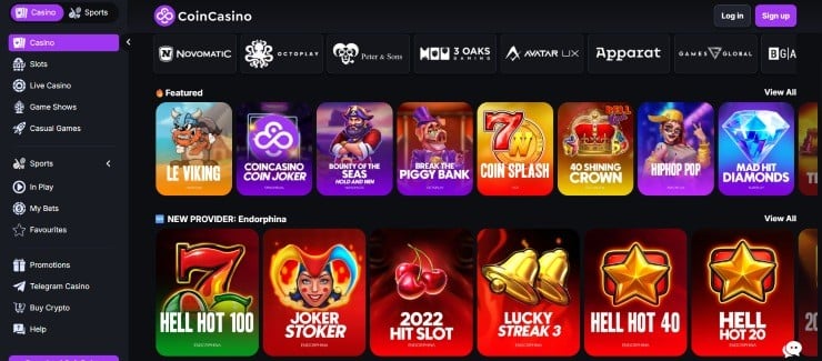 CoinCasino - overall best VPN friendly casino