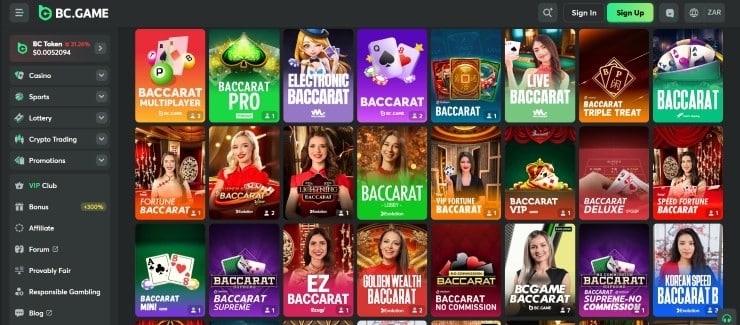 BC Game - safe and trusted live dealer baccarat casino
