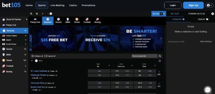 Bet105 - trusted no limit sports betting site