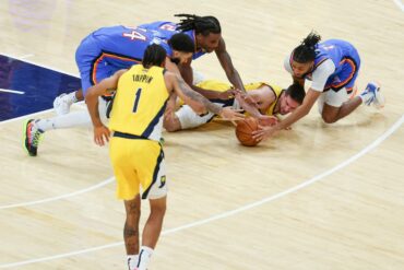 TJ McConnell & Obi Toppin, Indiana Pacers. Isaiah Joe, Kenrich Williams & Cason Wallace, Oklahoma City Thunder.