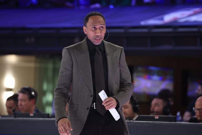 Stephen A. Smith on the sidelines.
