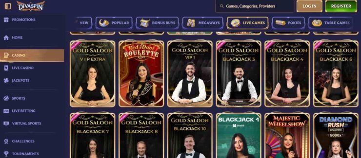 DivaSpin - live casino games