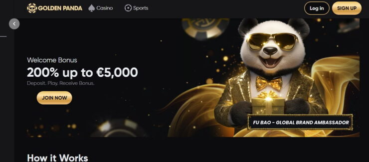 Golden Panda welcome bonus offer page