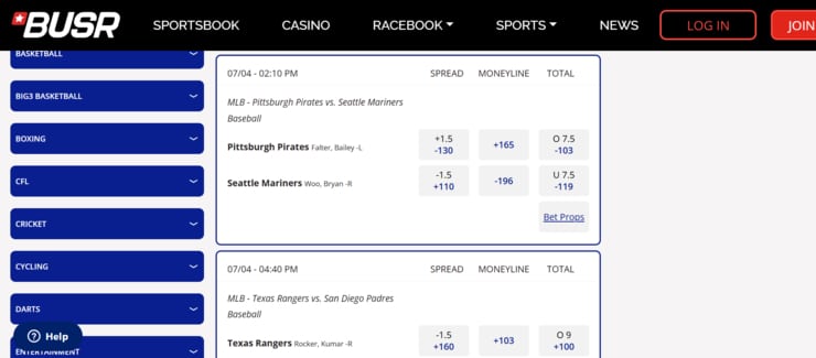 BUSR - one of the best West Virginia sportsbooks