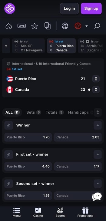 CoinCasino - one of the best betting apps in Canada