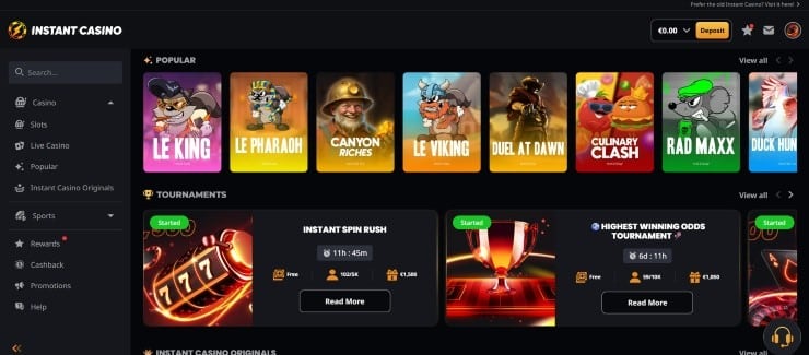 Instant Casino Play Games