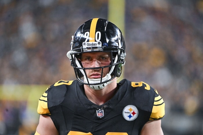 Pittsburgh Steelers linebacker T.J. Watt walks on the field.