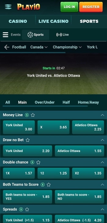 Playio - one of the most trusted Canada betting apps