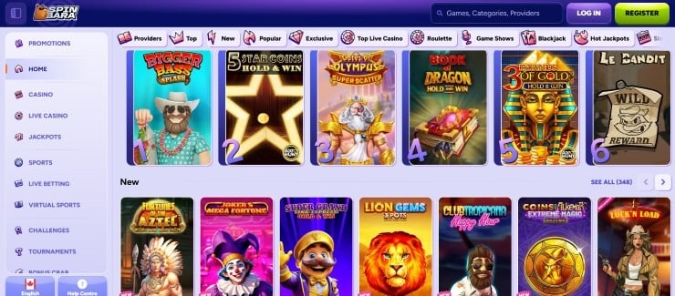 SpinBara - Top New Canadian Casinos