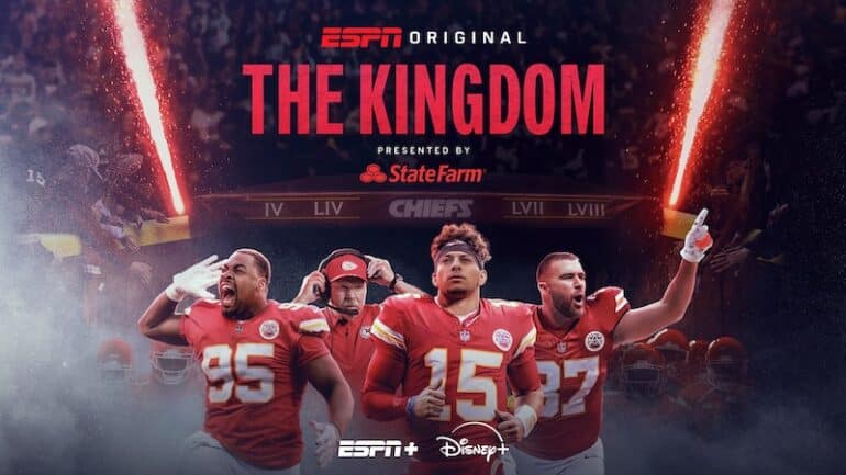 Chiefs players on the poster for The Kingdom.