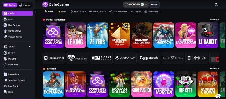 CoinCasino - Fast withdrawal casino in India