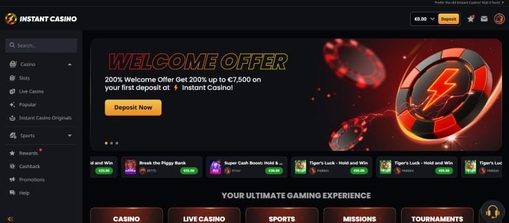 Instant Casino - Go to Your Wallet