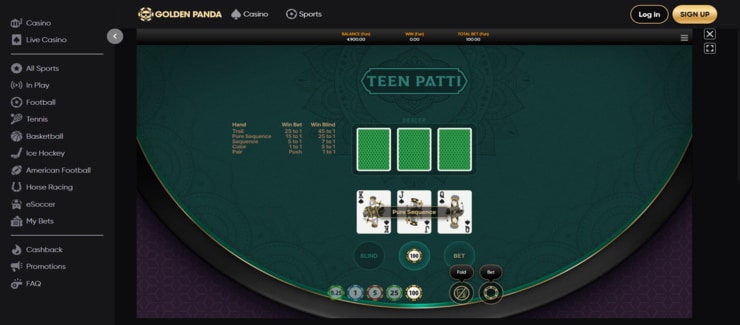 Instant Casino Teen Patti
