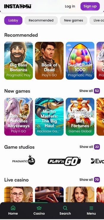 Instaspin - online casino in India