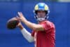 Matthew Stafford throws the ball.
