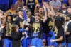 Oklahoma City Thunder celebrate a championship.