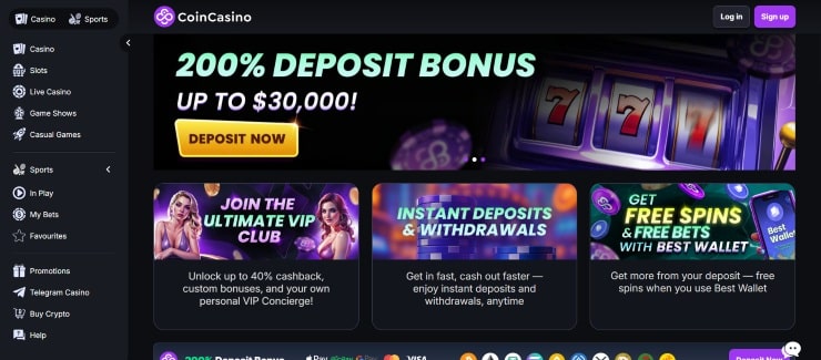 CoinCasino Step 1