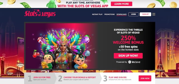 Slots of Vegas Mastercard casino available for Android app for mobile players