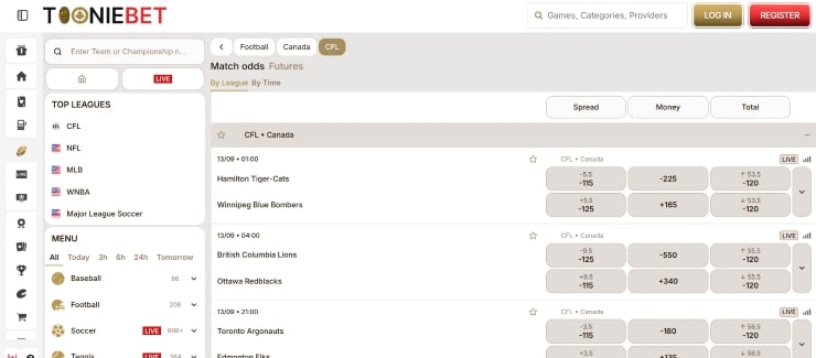 ToonieBet Canada Sports Betting